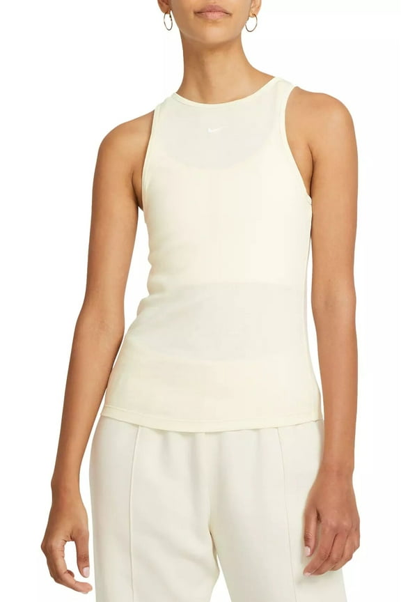 Esstl Rib Tank Womens Tank Tops Size Xl, Color: Off-White