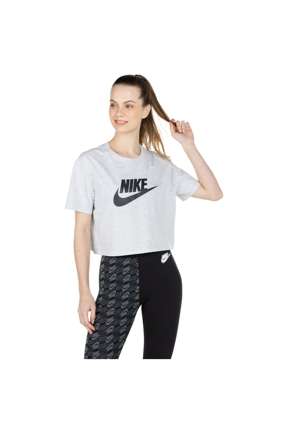 Sportswear Essential Women's Cropped Logo T-Shirt, Birch Heather, S