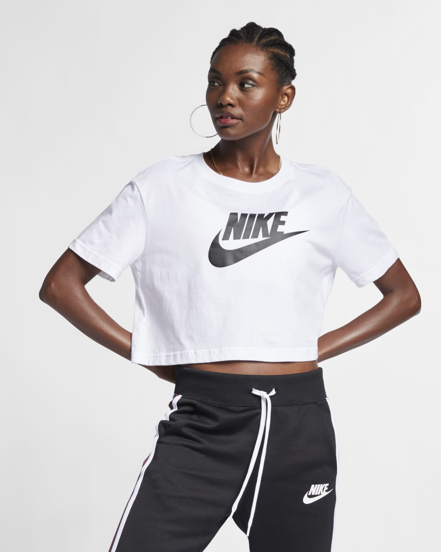 Nike Women's Pro Warm Mezzo Waistband Tights (Black/Red/White, X