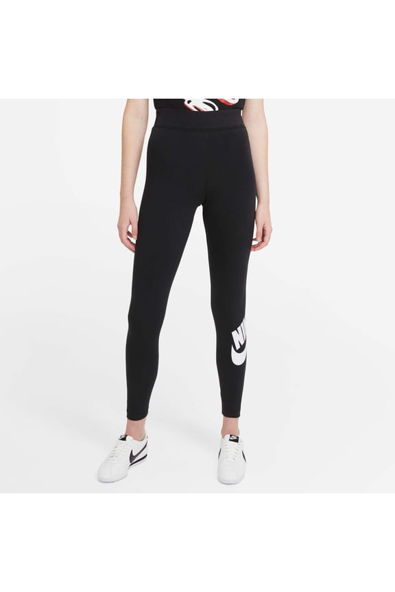 Sportswear Essential Women's High-Waisted Logo Leggings Color: Black/White Size: S