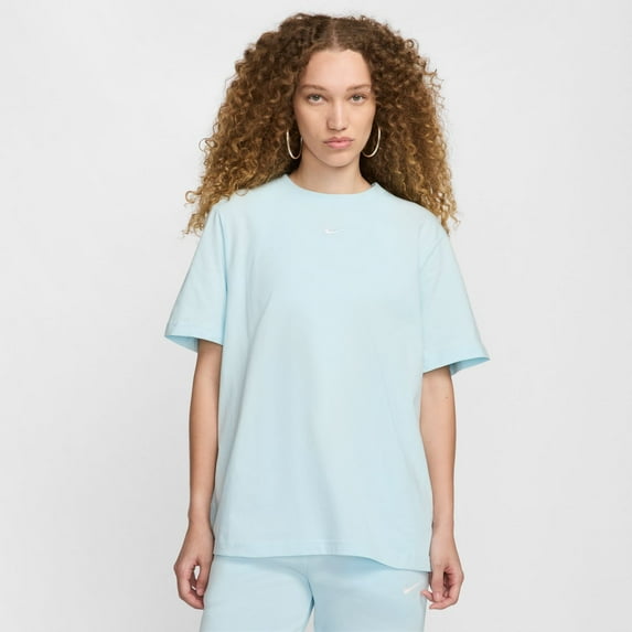 Nike Sportswear Essential Women's T-Shirt Color: Glacier Blue/White Size: M (8–10)
