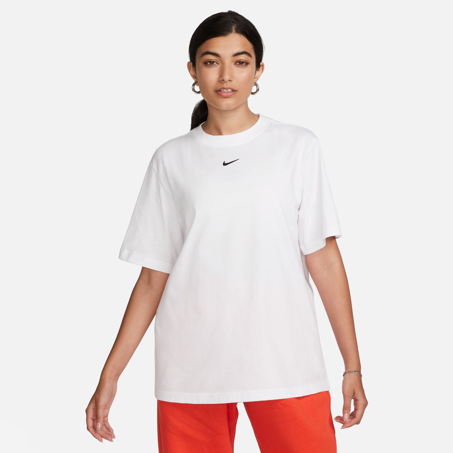 ★★Nike★★ Sportswear Essential LBR T-shirt W White Black Nike Sportswear Essential Women's T-Shirt Color: White/Black