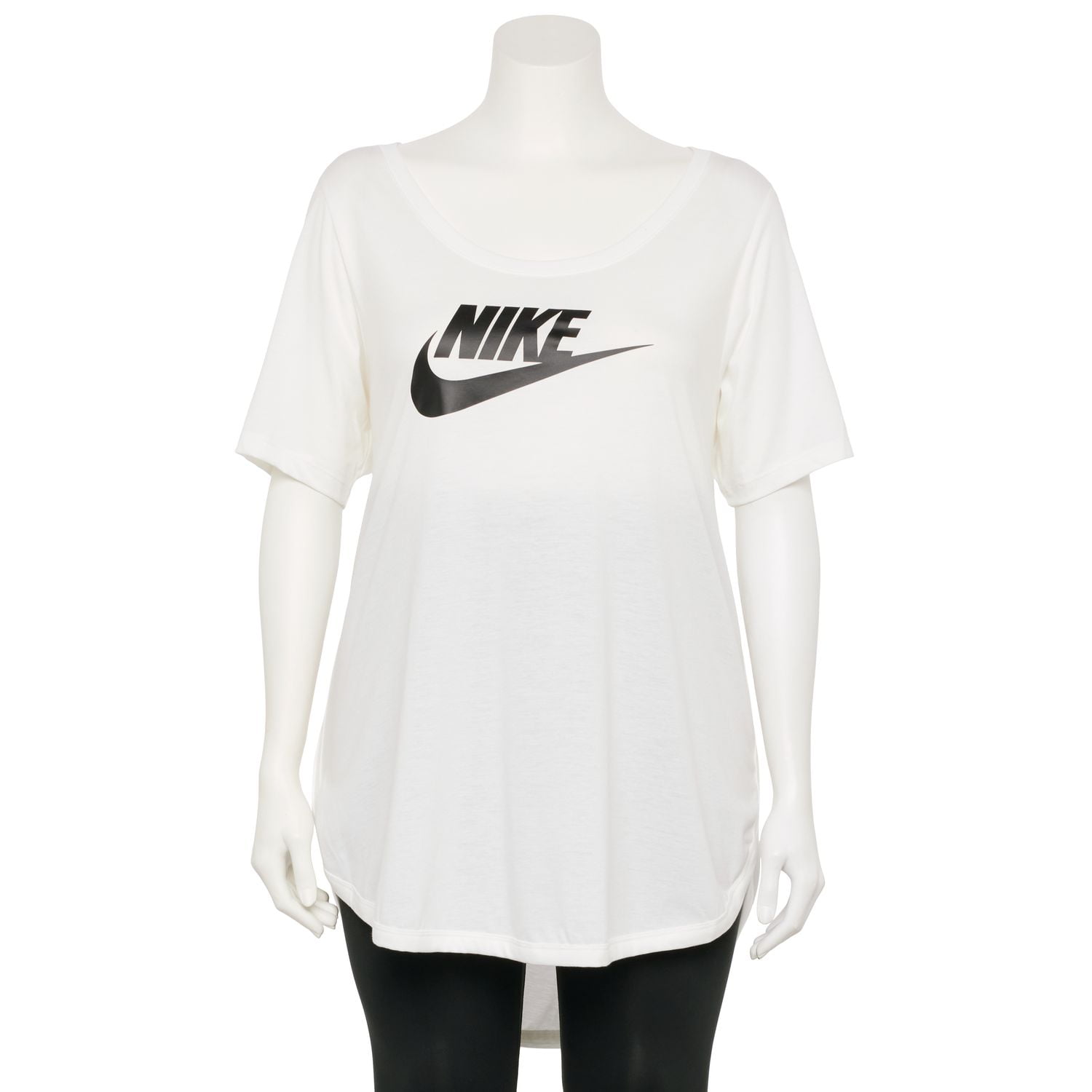 plus size white nike shirt