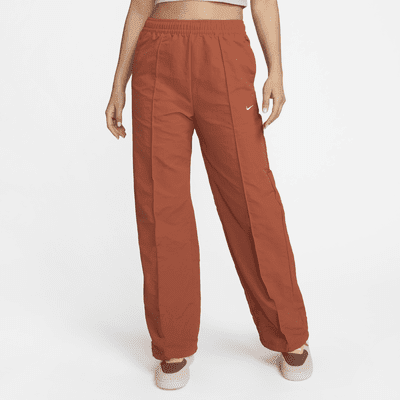 Nike Sportswear Everything Wovens Women's Mid-Rise Open-Hem Pants Color: Burnt Sunrise/Sail Size: S (4–6)