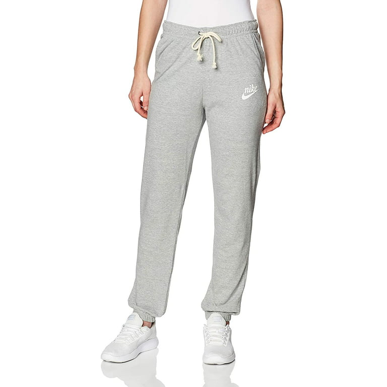 Nike Sportswear Gym Vintage Womens Pants CJ1793-063 Size X-Small Dk Grey  Heather/Sail