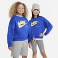 thumbnail image 1 of Nike Sportswear Icon Fleece Big Kids' Oversized Sweatshirt Color: Game Royal Size: M, 1 of 1