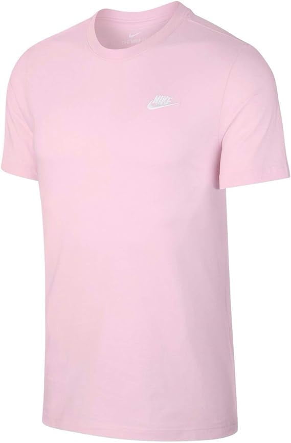 Nike Sportswear Men's Pink Large Club Embroidered Futura Tee