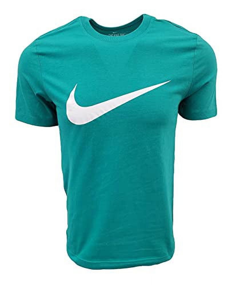 Nike Sportswear Men s Hangtag Swoosh Tee Large Jade Green White Walmart
