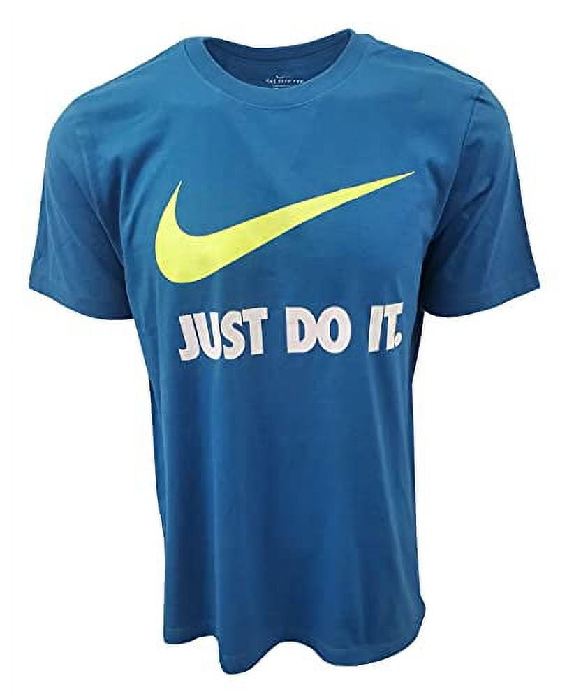 T-shirt Bleu/Blanc Homme Nike Just Do It Swoosh