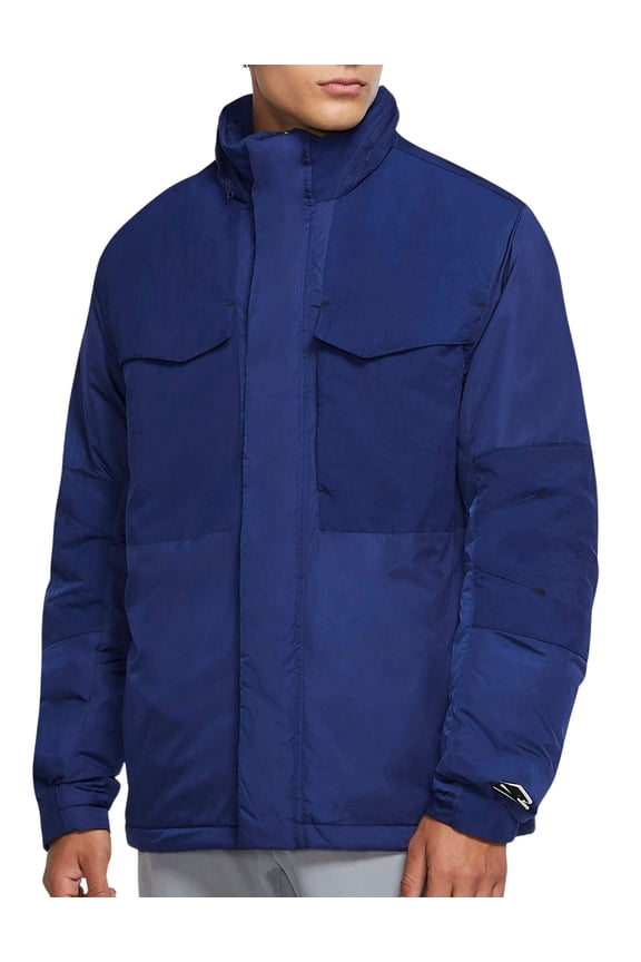 Sportswear Men's Synthetic-Fill Full Zip Insulated Hooded Jacket (Blue Void/Black/Black, M)