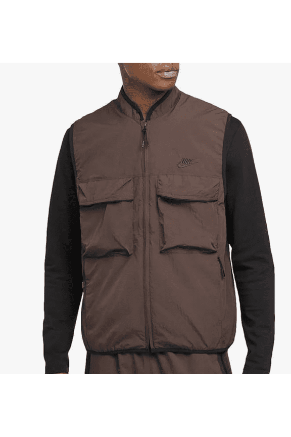 Sportswear Men's Tech Woven Full-Zip Vest Brown Size XL