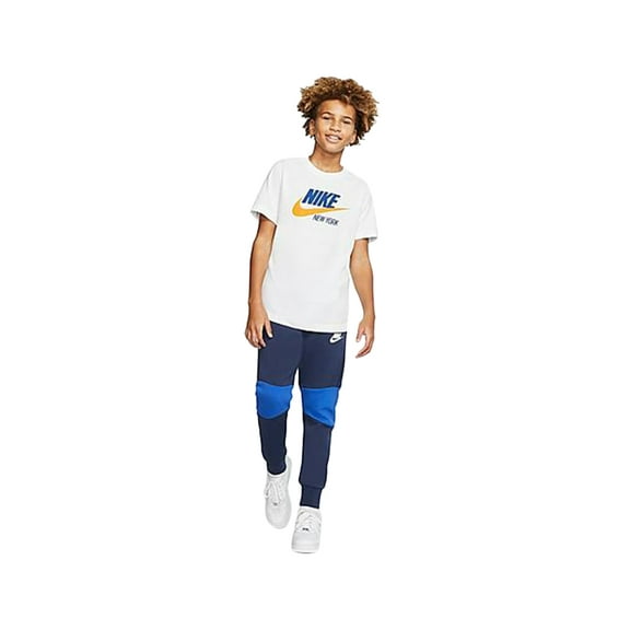 Nike Sportswear New York T Boys Active Shirts & Tees Size S, Color: White/Blue/Orange