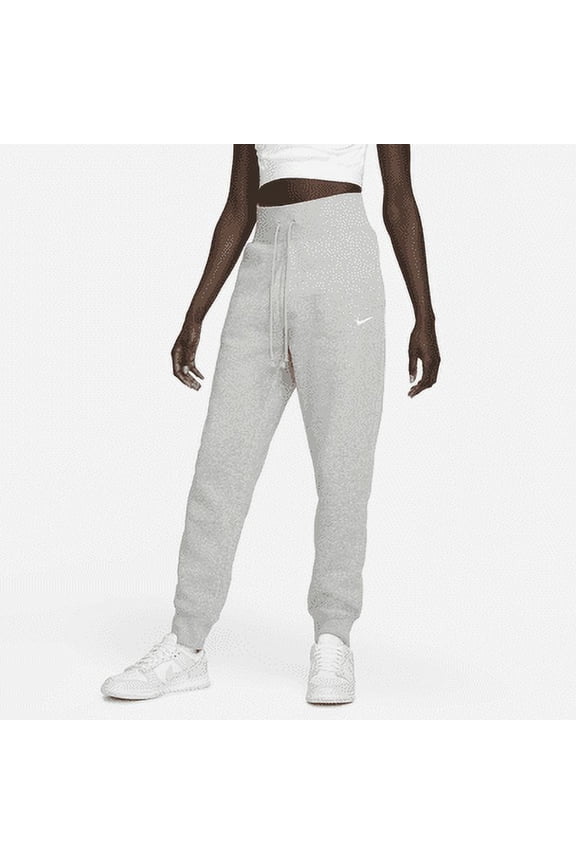 Nike Sportswear Phoenix Fleece Women's High-Waisted Joggers Color: Dark Grey Heather/Sail Size: 2XL