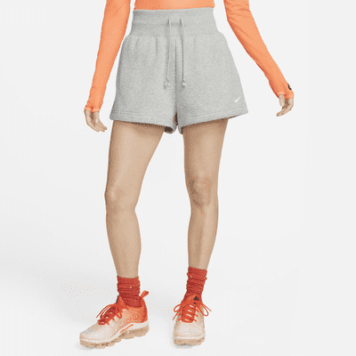 Nike Sportswear Phoenix Fleece Women's High-Waisted Loose Shorts Color: Dark Grey Heather/Sail Size: XL