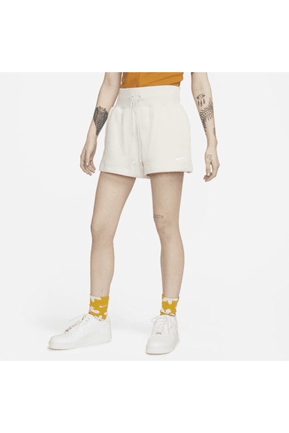 Sportswear Phoenix Fleece Women's High-Waisted Loose Shorts Color: Light Orewood Brown/Sail Size: XL Short