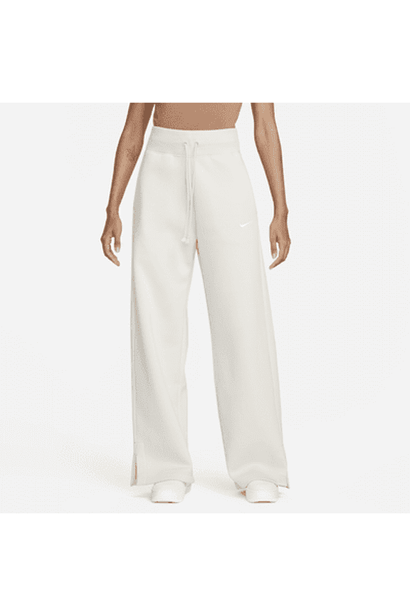Nike Sportswear Phoenix Fleece Women's High-Waisted Wide-Leg Sweatpants Color: Light Orewood Brown/Sail Size: 2XL