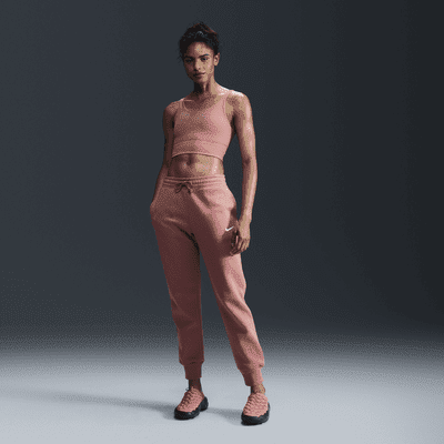 Nike Sportswear Phoenix Fleece Women's Mid-Rise Sweatpants Color: Canyon Pink/Sail Size: S (4–6)
