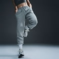 thumbnail image 1 of Women's Nike Phoenix Mid-Rise Fleece Sweatpants Color: Dark Grey Heather Size: MEDIUM, 1 of 4