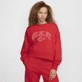 thumbnail image 1 of Nike Sportswear Phoenix Fleece Women's Over-Oversized Crew-Neck Graphic Sweatshirt Color: University Red Size: S, 1 of 1