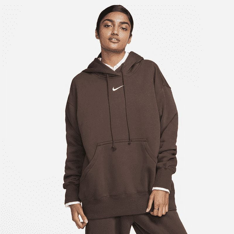 Nike Sportswear Phoenix Fleece Women's Oversized Pullover Hoodie Color:  Baroque Brown/Sail Size: XS - Walmart.com
