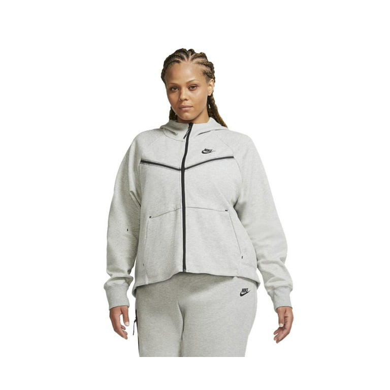 Nike Sportswear Plus Size Zip Womens Active Hoodies Size 1X, Color:  Grey/Grey