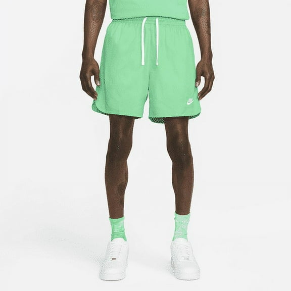 Nike Sportswear Sport Essentials Men's Woven Lined Flow Shorts Color: Spring Green/White Size: 3XL