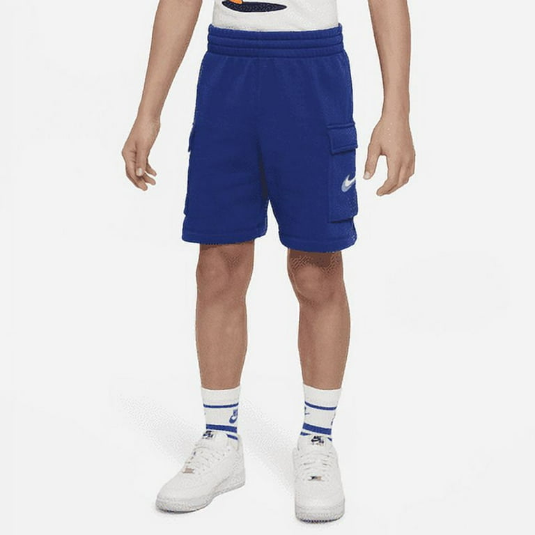 Royal blue nike fleece shorts best sale