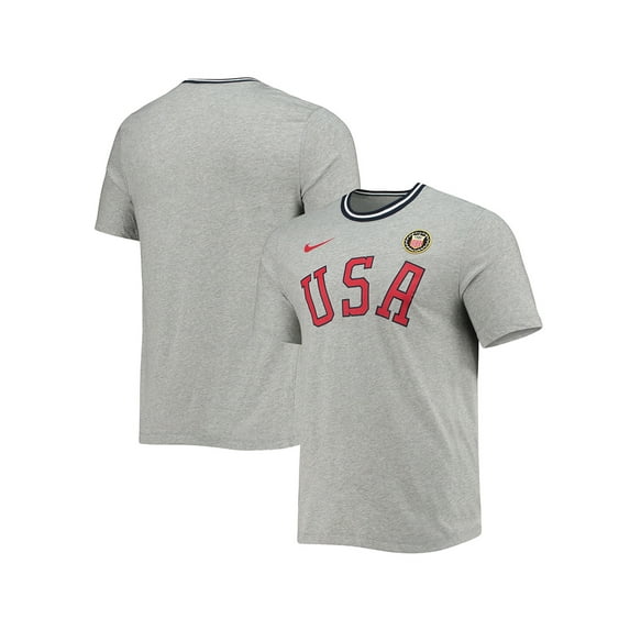Nike Sportswear Team Usa Graphic T Mens Active Shirts & Tees Size Xl, Color: Grey/Red
