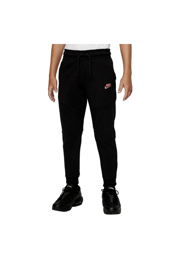 Sportswear Tech Fleece Brushed Joggers Black/Orange  DJ5491-010 Grade-School Size XS