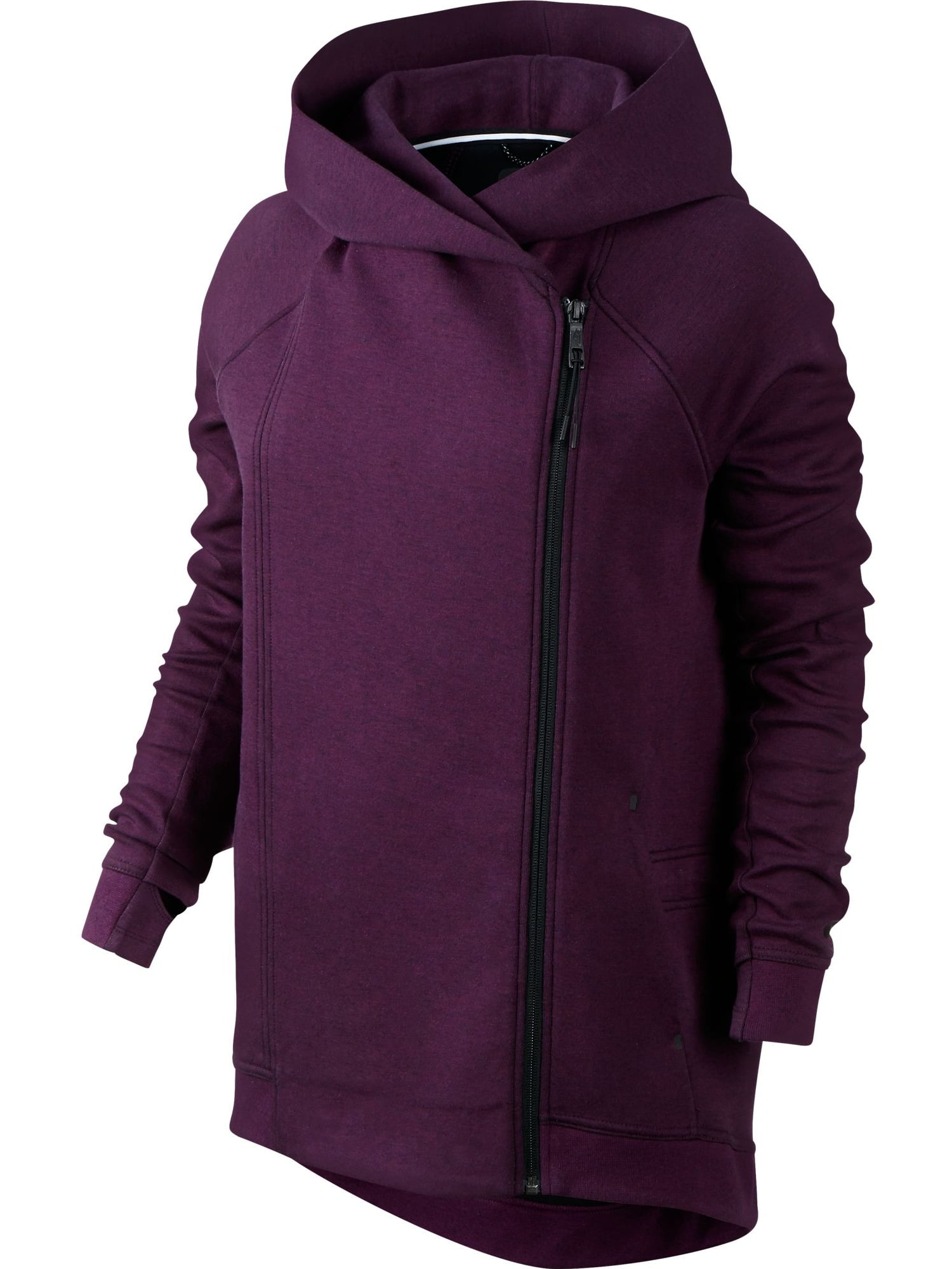 Nike Sportswear Tech Fleece Cape Women s Zip Up Hoodie Mulberry Black 684928 563