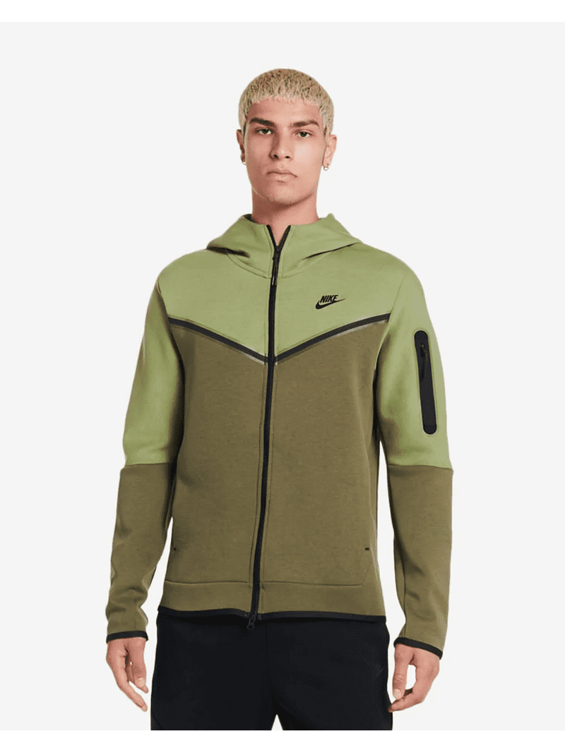 Nike Men's Tech Fleece Full-Zip Hoodie, Alligator/Medium Olive