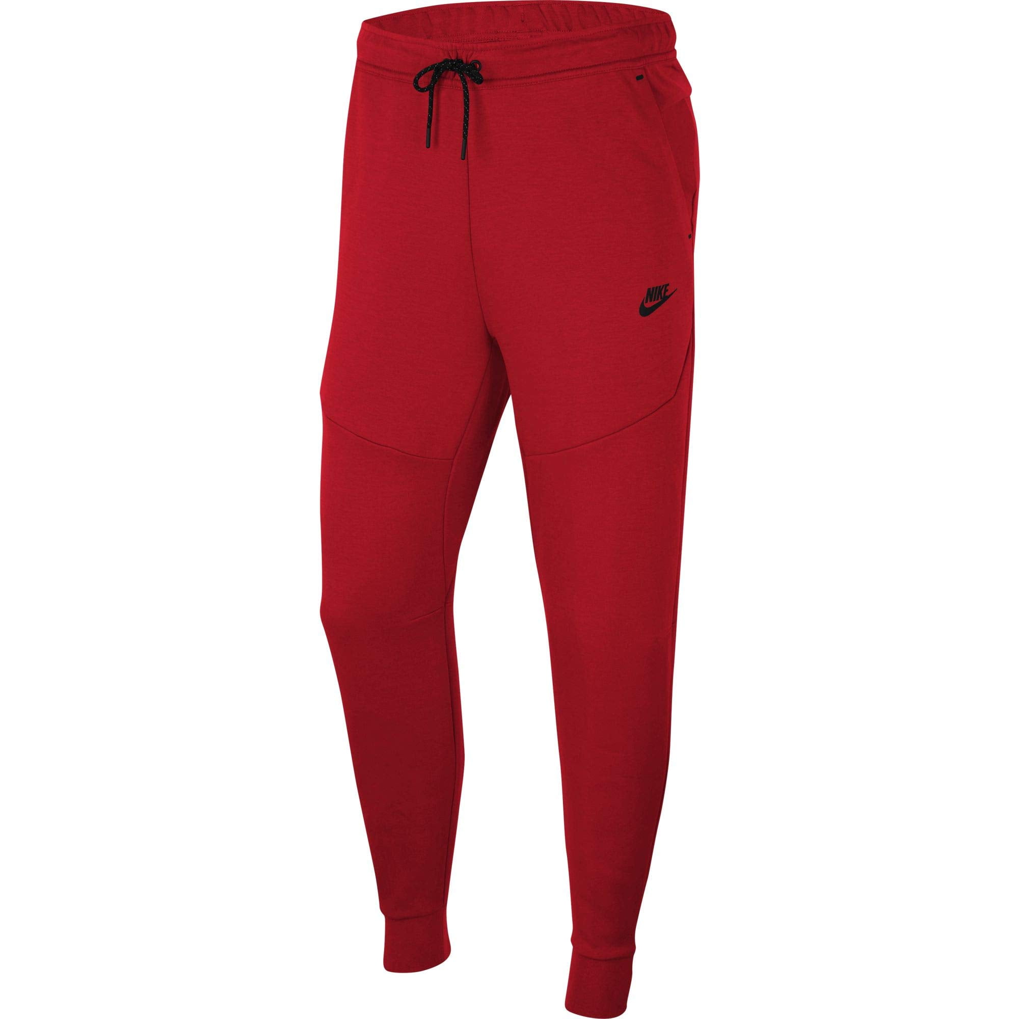 red nike joggers for men