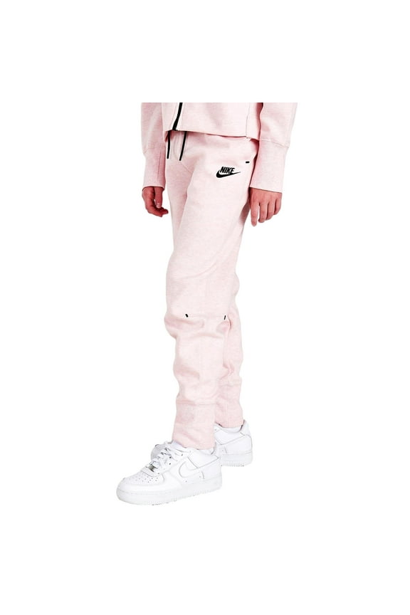 Sportswear Tech Fleece Pants Pink Foam/Heather/Black CZ2595-663 Grade-School Size XS