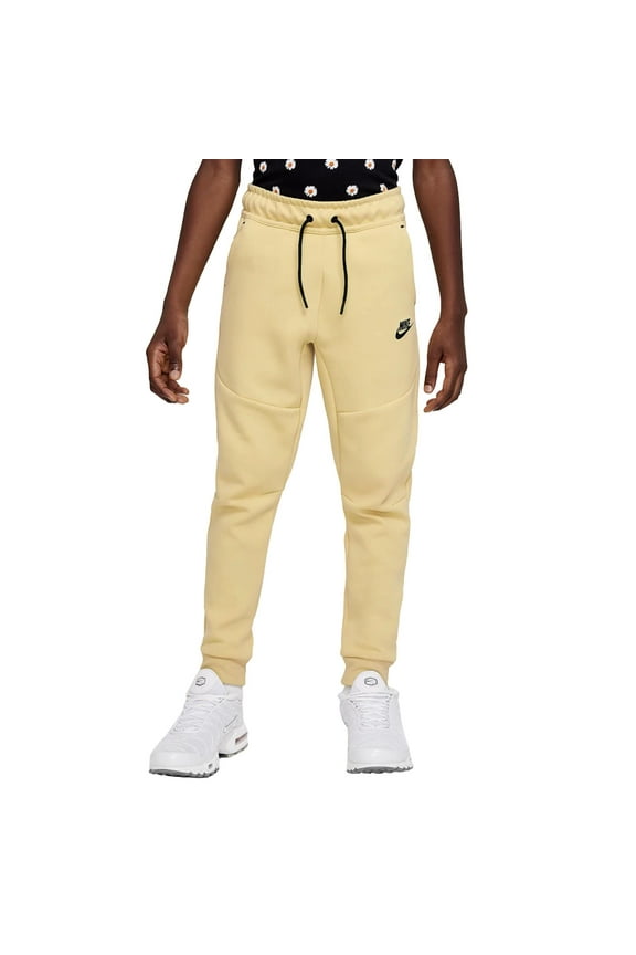 Sportswear Tech Fleece Pants Saturn Gold/Black CU9213-700 Grade-School Size XS
