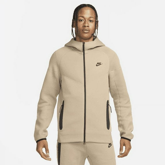 Nike Sportswear Tech Fleece Windrunner Men's Full-Zip Hoodie Color: Khaki/Black Size: 4XL
