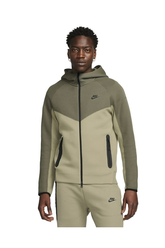 Men's Nike Sportswear Tech Fleece Olive/Mdm Olive Windrunner FZ Hoodie - L