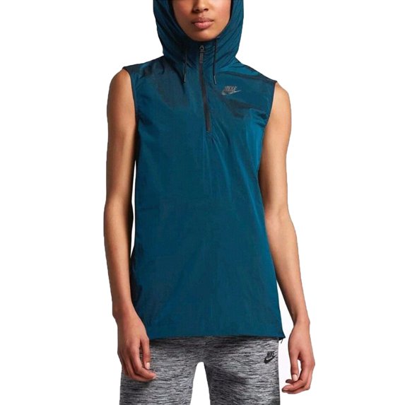 Nike Sportswear Tech Hypermesh Sleeveless Hooded Women's Vest Navy 833464-457