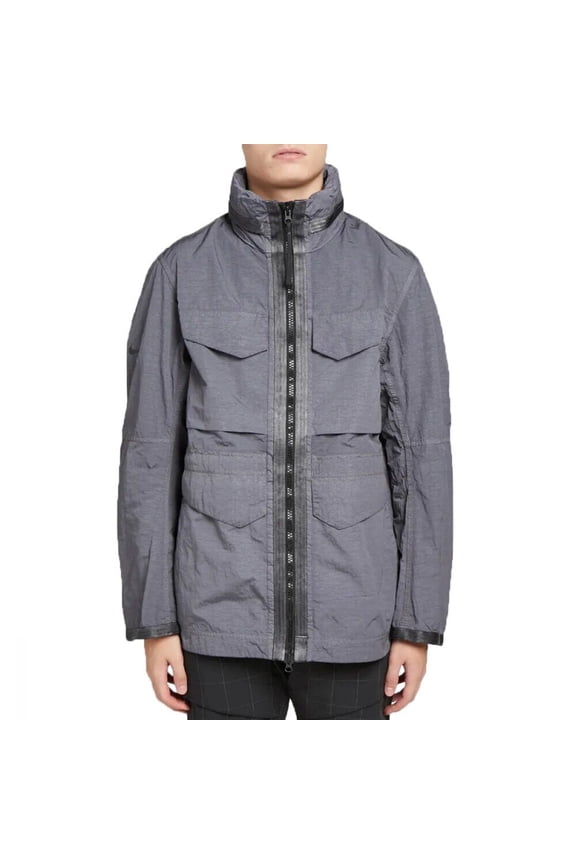 Men's Sportswear Tech Pack High Density M65 Zipper Jacket Dark Grey- Black