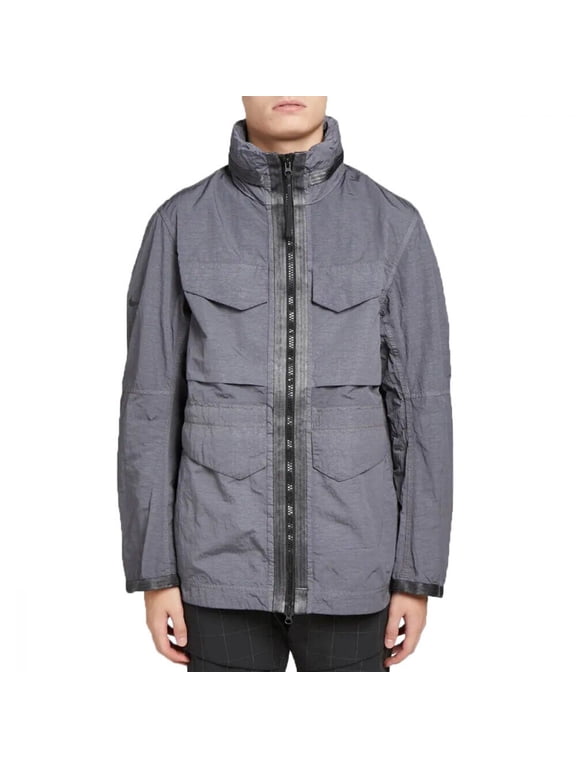 Men's Sportswear Tech Pack High Density M65 Zipper Jacket Dark Grey- Black
