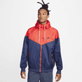 thumbnail image 1 of Nike Sportswear Windrunner Men's Hooded Jacket Color: Midnight Navy/Light Crimson/Midnight Navy Size: XL, 1 of 1