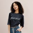 thumbnail image 1 of Women's Nike Sportswear "Just Do It" Embroidered Stonewash Graphic Tee Color: Black Size: X LARGE, 1 of 4