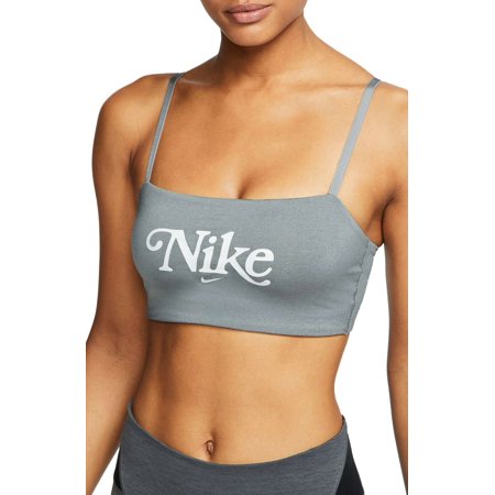 Nike Sportwear's Women's Logo Dri-Fit Femme Bandeau Sports Bra Gray XS, $40 NWT