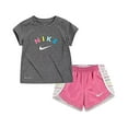 thumbnail image 1 of Nike Sprinter Allover Print Baby Girls Active Shirts & Tees Size 3T, Color: Grey/Pink, 1 of 1