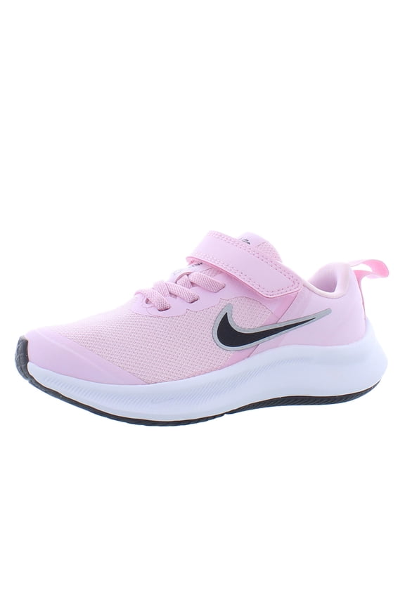 Star Runner 3 Ac Girls Shoes Size 10.5, Color: Pink/Black/White
