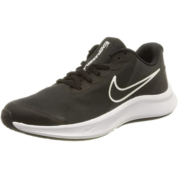 NIKE Unisex Kid's Running Shoes, Black Grey Dark Smoke White,5Y