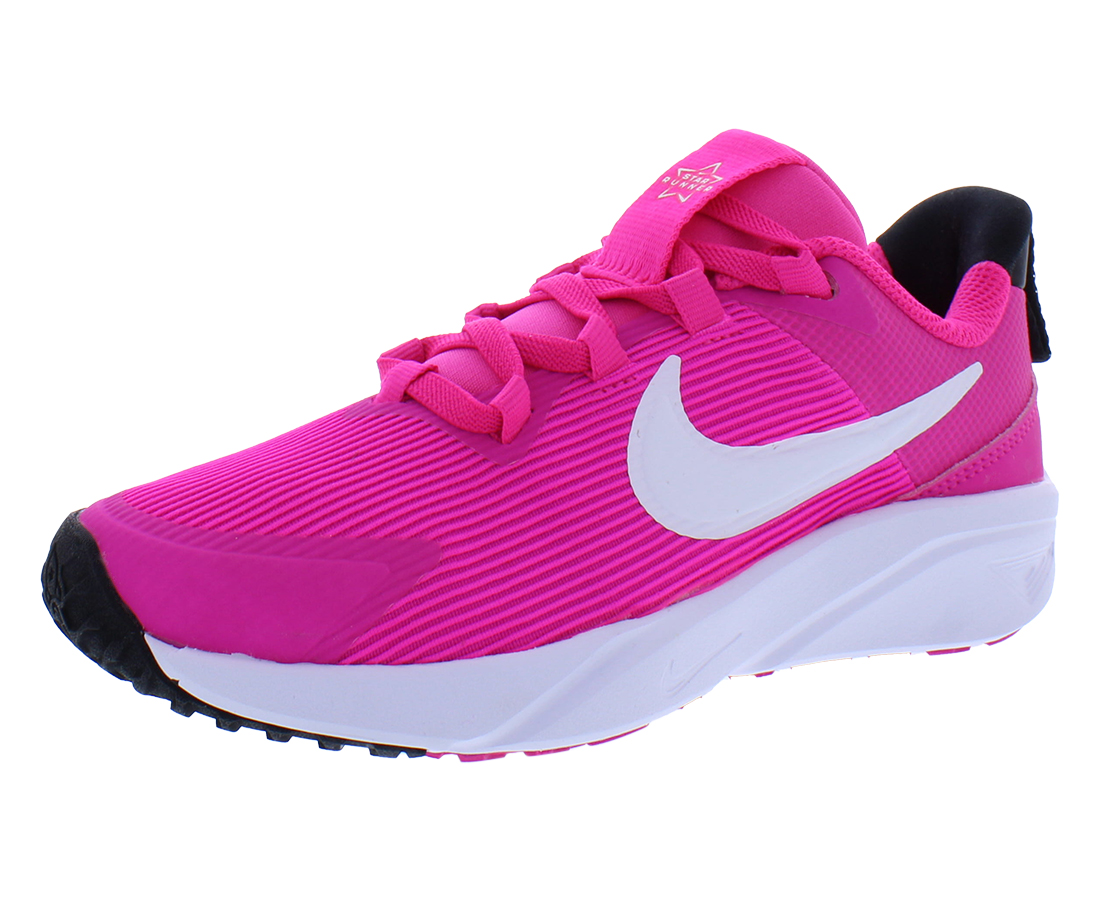 Star Runner 4 Little Kids' Running Shoes Color: Fierce Pink White Size: 3