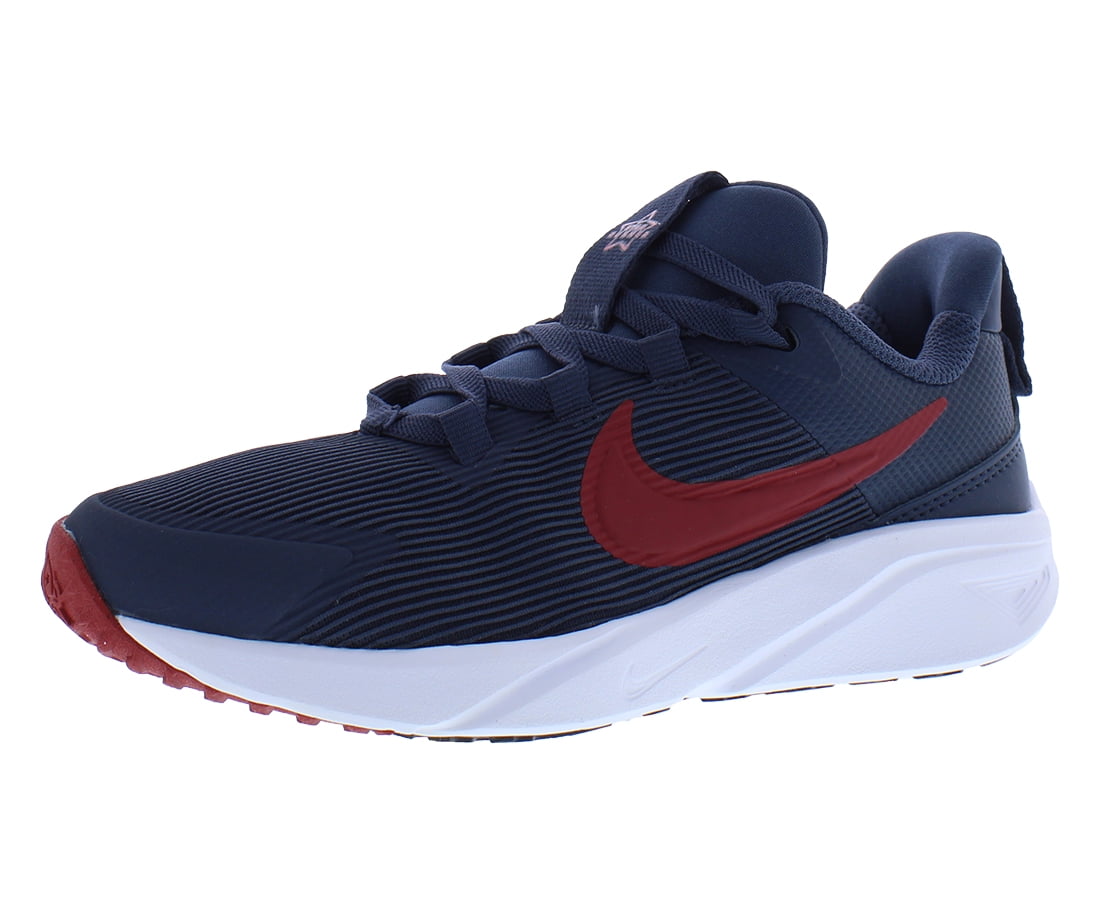 Nike Star Runner 4 Next Nature PS Boys Shoes Size 11, Color: Thunder Blue/Gym Red/Black