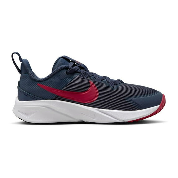 Nike Star Runner 4 Little Kids' Running Shoes Color: Thunder Blue Red Size: 12