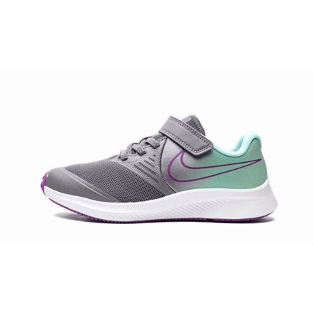Nike Star Runner Pre School Grey/Hyper Violet Size 2 Youth Little Kids Hook & Loop
