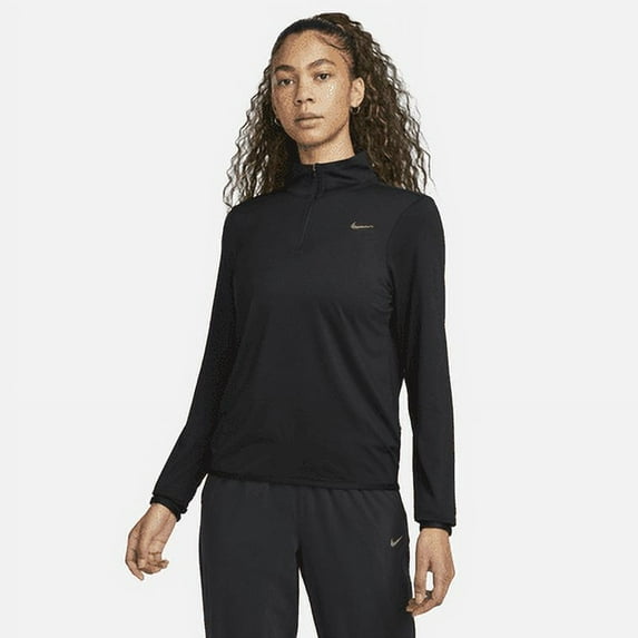 Nike Swift Element Women's UV Protection 1/4-Zip Running Top Color: Black Size: XXS